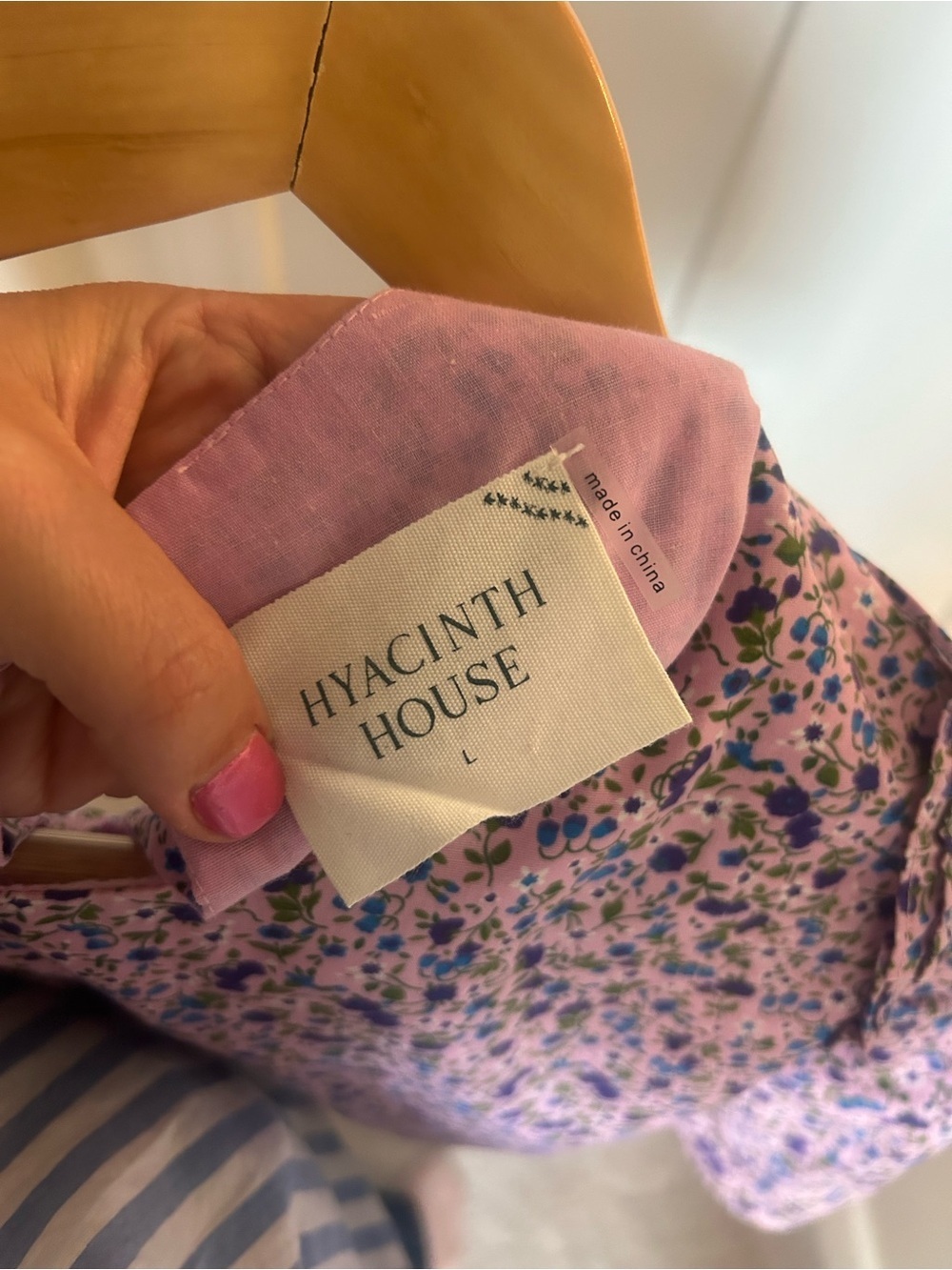 Hyacinth House Lilac Floral Viola Mini Dress available at Tuckernuck size L - Picture 10 of 10